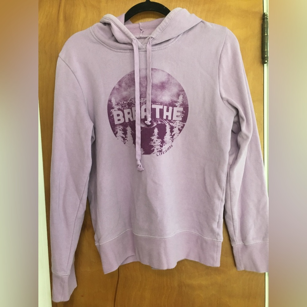 Life Is Good Hoodie Size M Graphic